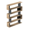 Tetri bookcase pakoworld sonoma-anthracite 121.8x25.4x158.8cm