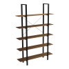 Bookcase-Shelf Varous pakoworld walnut-black metal 120x28x180cm