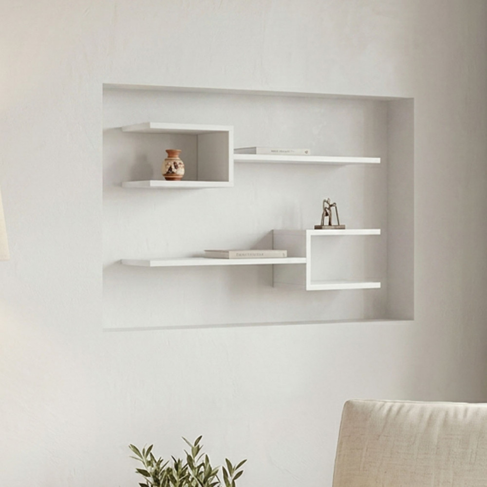 Wall shelf Galler pakoworld white 79x19.5x18cm