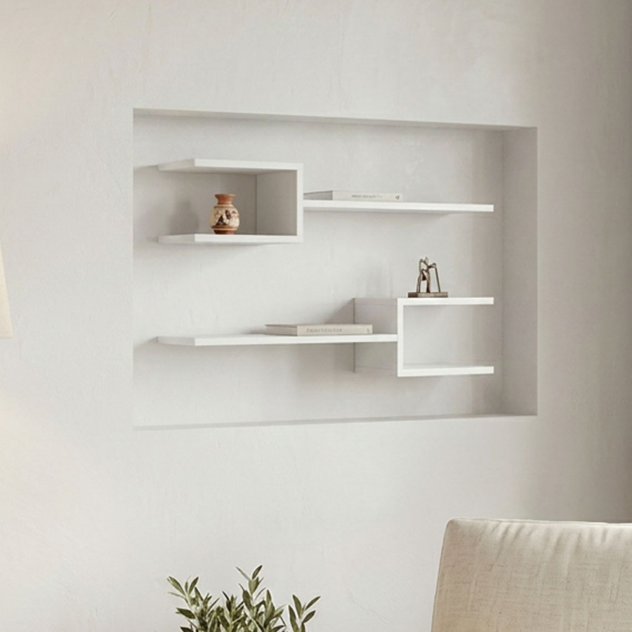 Wall shelf Galler pakoworld white 79x19.5x18cm