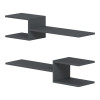 Wall shelf Galler pakoworld anthracite 79x19.5x18cm