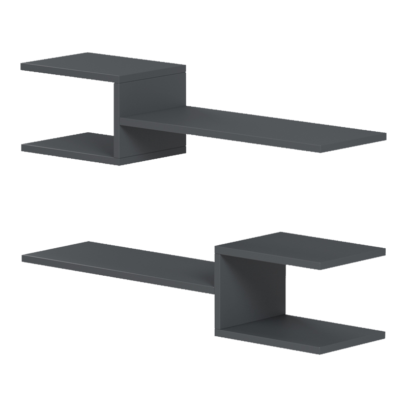 Wall shelf Galler pakoworld anthracite 79x19.5x18cm