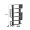 Mito pakoworld sonoma-anthracite bookcase 108.5x25x161cm