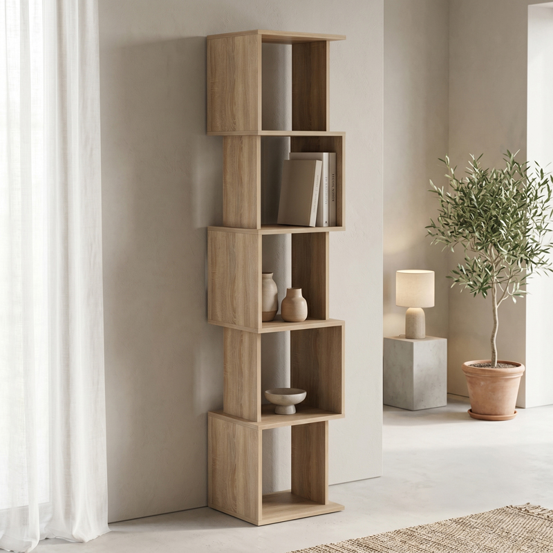 Cubik pakoworld sonoma bookcase 35x30x161cm