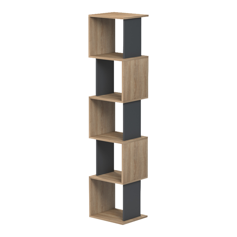Cubik pakoworld sonoma -anthracite  bookcase 35x30x161cm