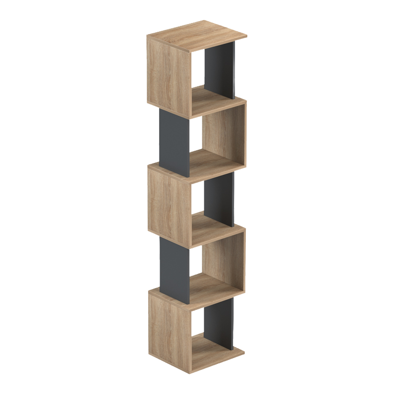 Cubik pakoworld sonoma -anthracite  bookcase 35x30x161cm