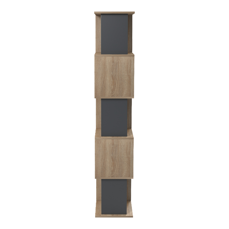 Cubik pakoworld sonoma -anthracite  bookcase 35x30x161cm