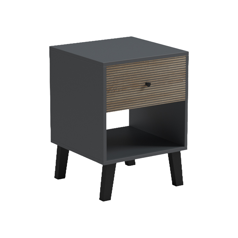 Tuscany bedside table pakoworld sonoma-anthracite 40x40x55cm