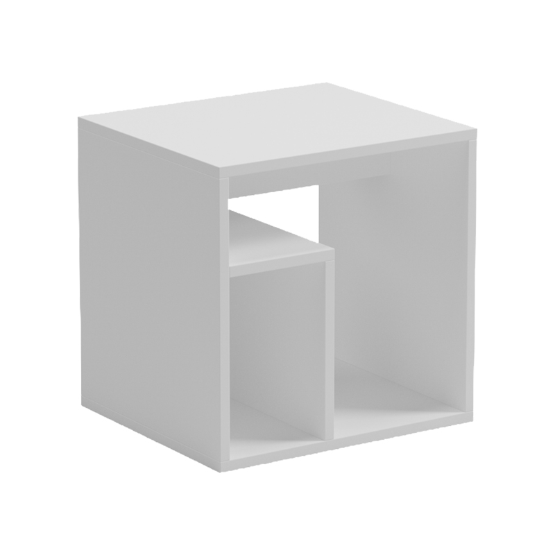 Doublo side table pakoworld white 40x35x40cm