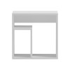 Doublo side table pakoworld white 40x35x40cm