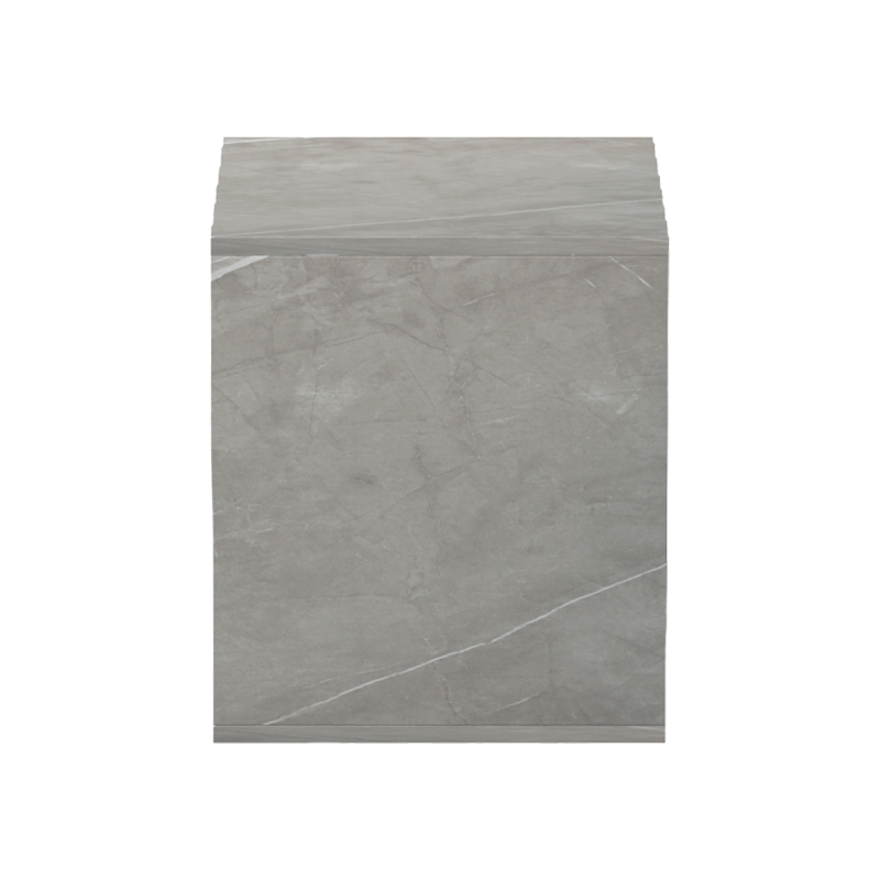 Doublo side table pakoworld grey beige marble look 40x35x40cm