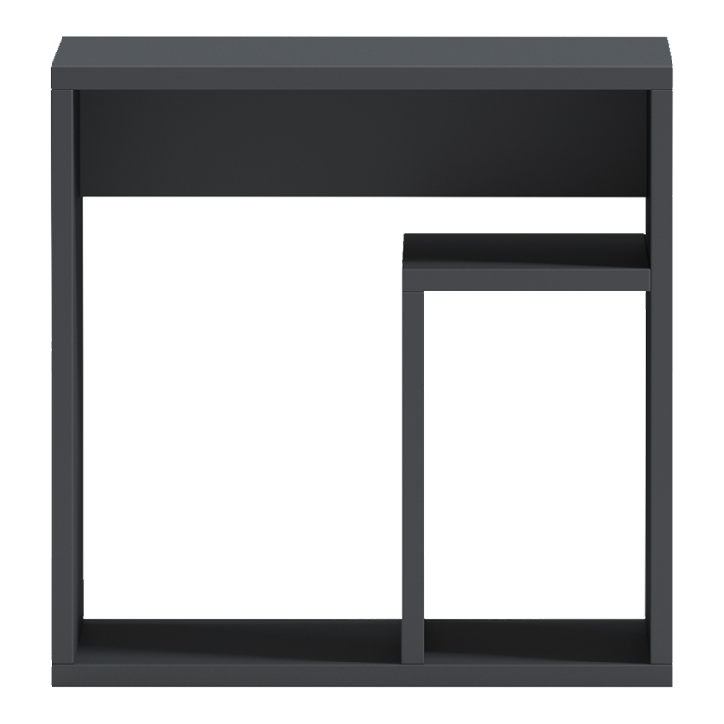 Βοηθητικό τραπέζι Doublo pakoworld ανθρακί 40x35x40εκ