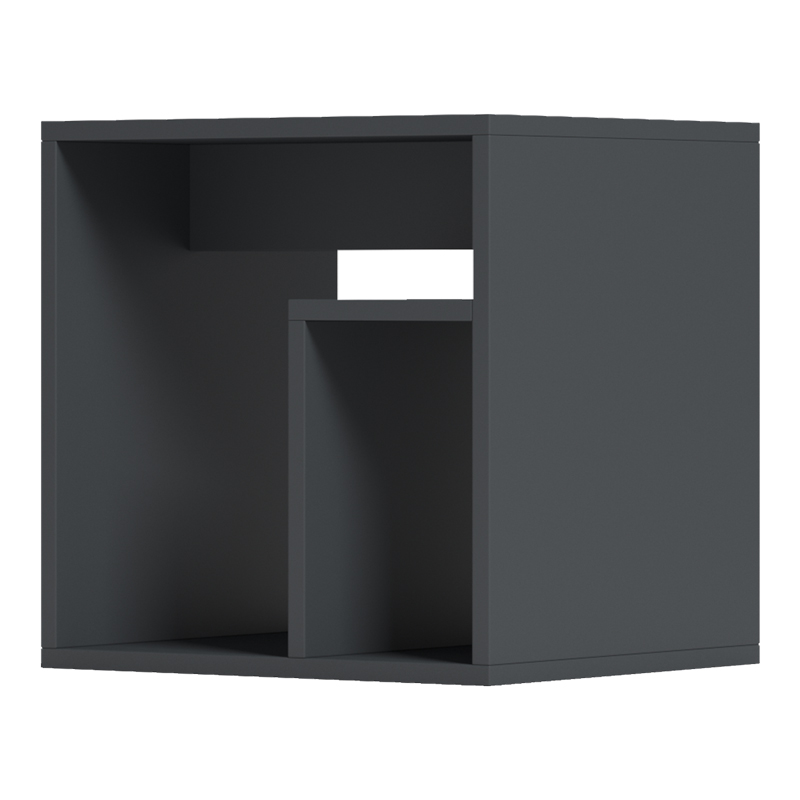 Βοηθητικό τραπέζι Doublo pakoworld ανθρακί 40x35x40εκ