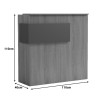Optima pakoworld reception desk with LED sonoma-anthracite 110x40x110cm