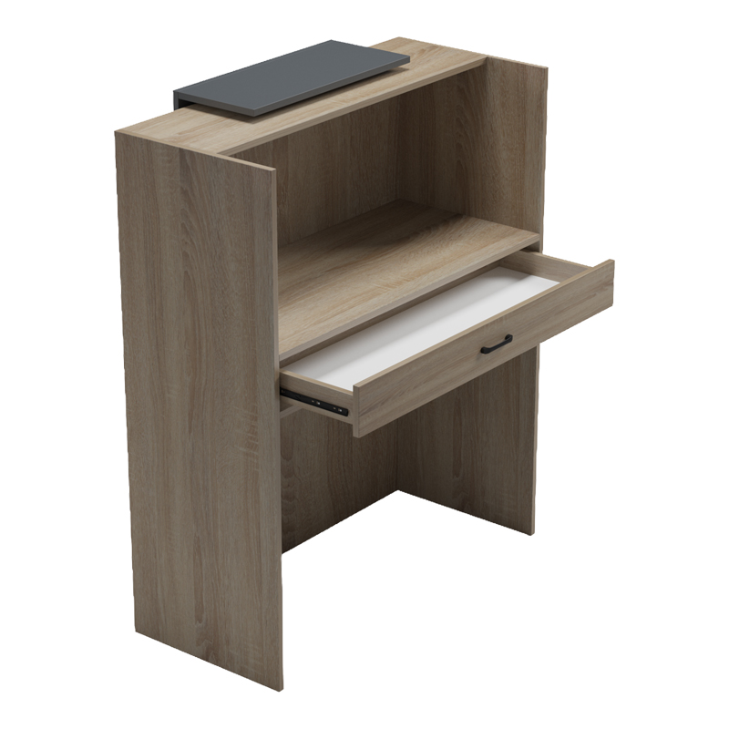 Reception desk Zowel pakoworld with LED sonoma-anthracite 90x40x110cm