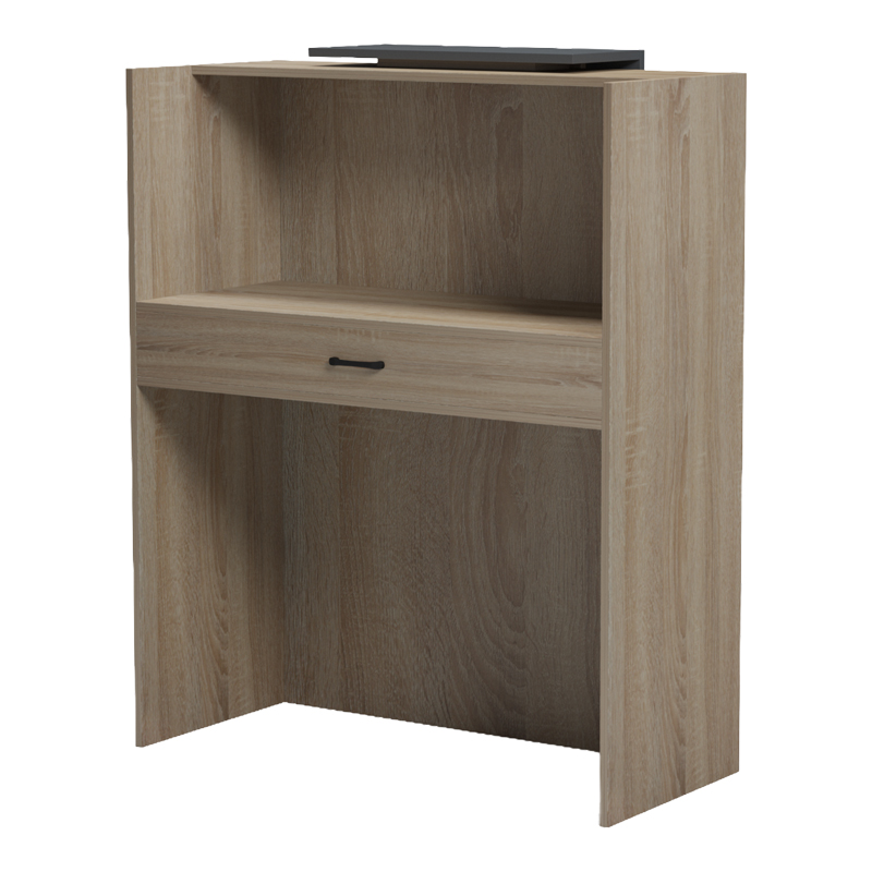 Reception desk Zowel pakoworld with LED sonoma-anthracite 90x40x110cm