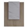 Reception desk Zowel pakoworld with LED sonoma-white marble look 90x40x110cm