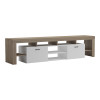 Liner TV cabinet pakoworld sonoma-white 210x40x50cm