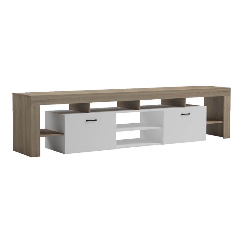 Liner TV cabinet pakoworld sonoma-white 210x40x50cm