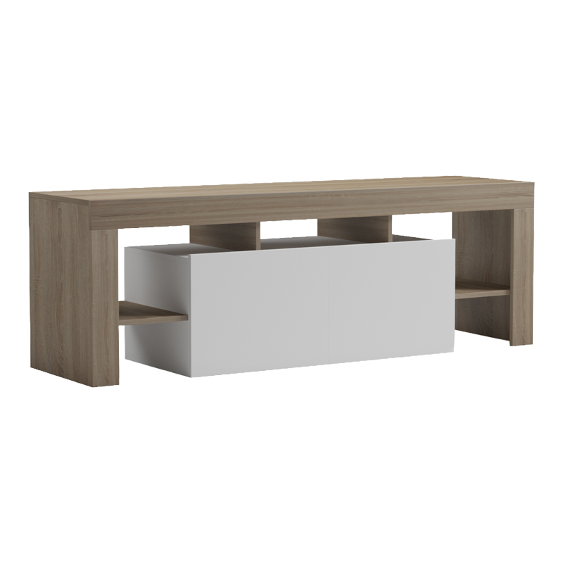 Liner TV cabinet pakoworld sonoma-white 150x40x50cm