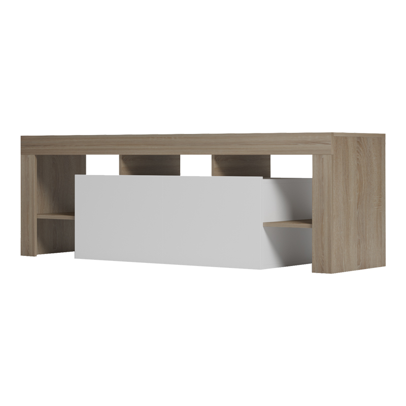 Liner TV cabinet pakoworld sonoma-white 150x40x50cm