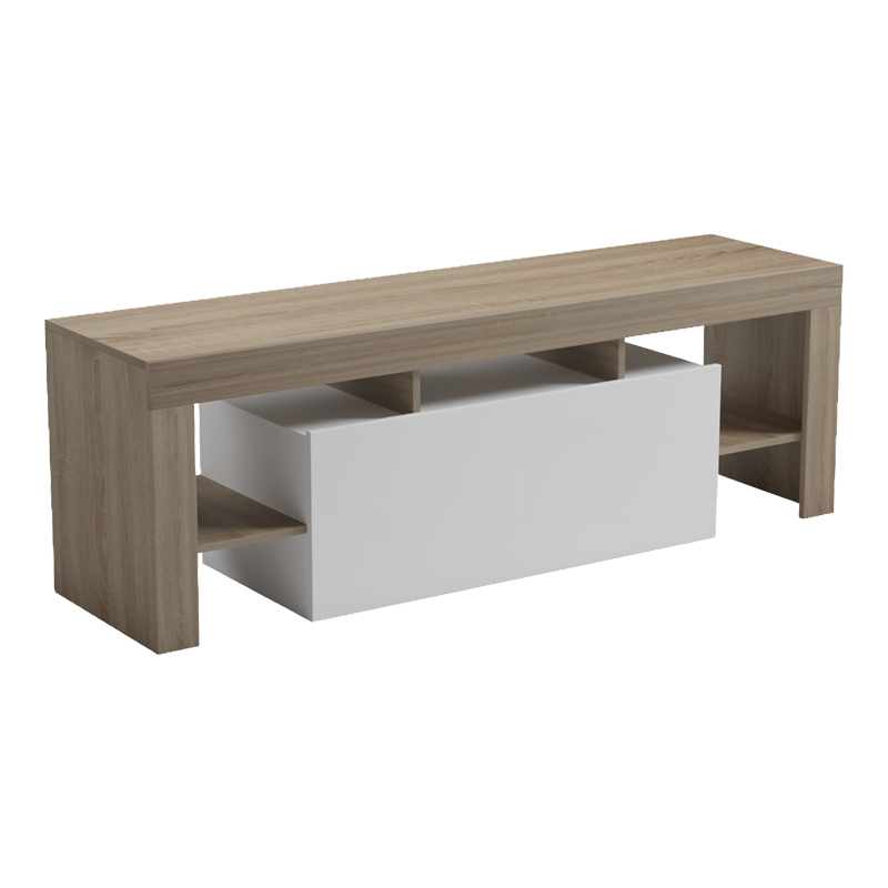 Liner TV cabinet pakoworld sonoma-white 150x40x50cm