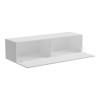 Wall-mounted TV cabinet with led Rival pakoworld white 120x35x30cm