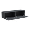 Wall-mounted TV cabinet with led Rival pakoworld anthracite 120x35x30cm