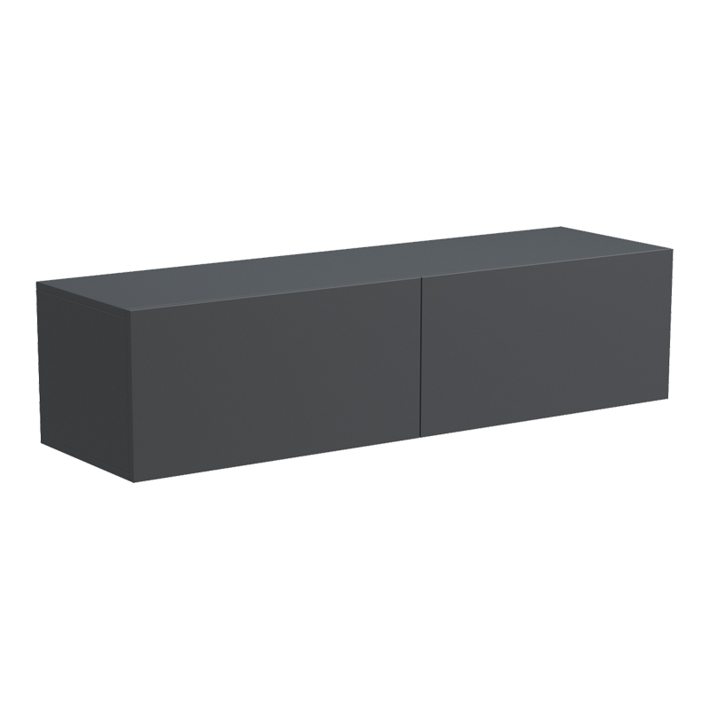 Wall-mounted TV cabinet with led Rival pakoworld anthracite 120x35x30cm
