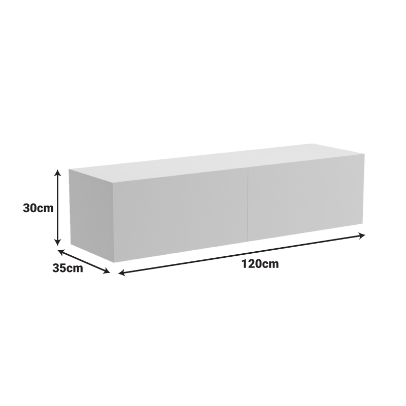 Wall-mounted TV cabinet with led Rival pakoworld anthracite 120x35x30cm