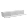 Wall-mounted TV cabinet with led Rival pakoworld white 180x35x30cm