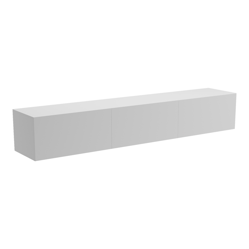 Wall-mounted TV cabinet with led Rival pakoworld white 180x35x30cm