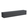Wall-mounted TV cabinet with led Rival pakoworld anthracite 180x35x30cm