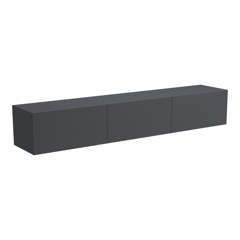 Wall-mounted TV cabinet with led Rival pakoworld anthracite 180x35x30cm