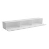 Wall-mounted TV cabinet with led Rival pakoworld white 210x35x30cm