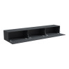Wall-mounted TV cabinet with led Rival pakoworld anthracite 210x35x30cm