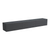 Wall-mounted TV cabinet with led Rival pakoworld anthracite 210x35x30cm