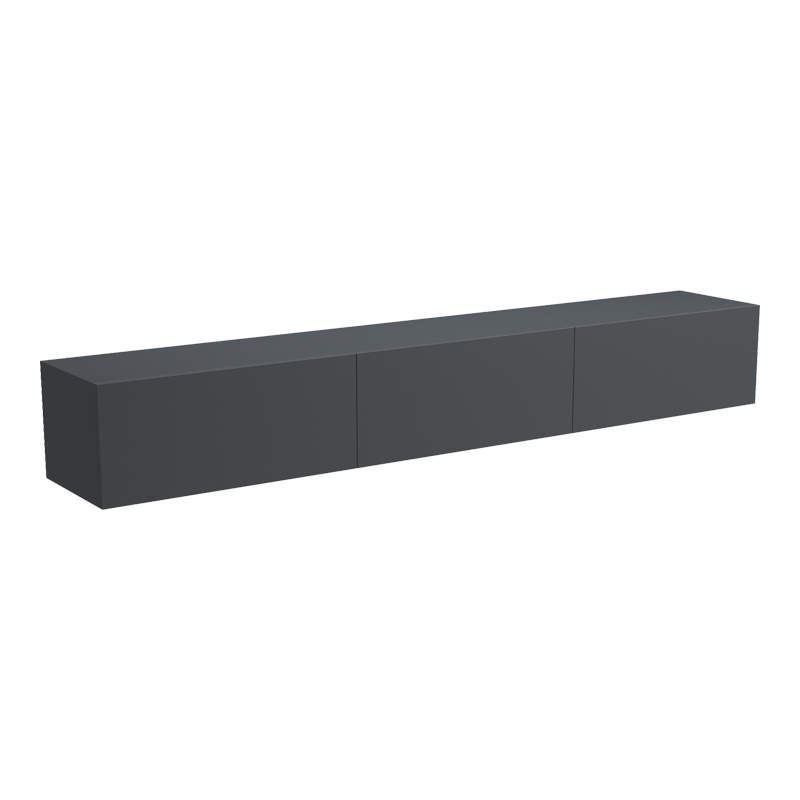 Wall-mounted TV cabinet with led Rival pakoworld anthracite 210x35x30cm