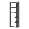 Βιβλιοθήκη Corpus pakoworld ανθρακί-sonoma 61x22x162εκ