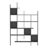 Βιβλιοθήκη Manco pakoworld ανθρακί 122x25.5x188εκ