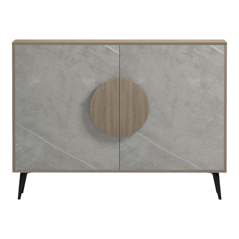 Μπουφές Gora pakoworld sonoma-μπεζ οψη μαρμαρου 110x35.5x82εκ