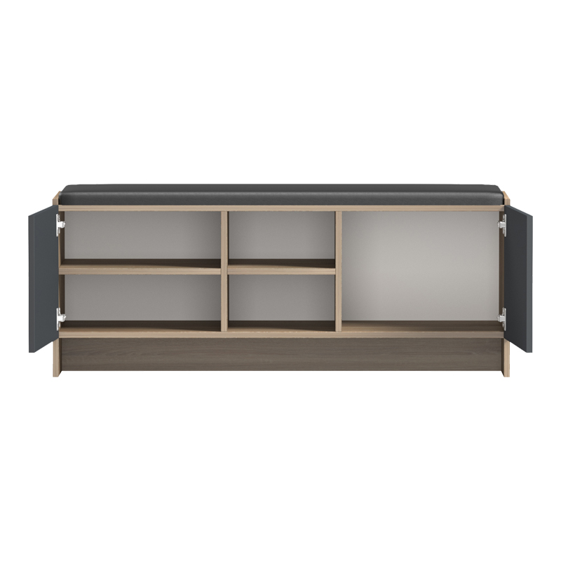 Entrance furniture stool-shoe rack Zulla pakoworld 10 pairs sonoma-anthracite 110x37x43cm