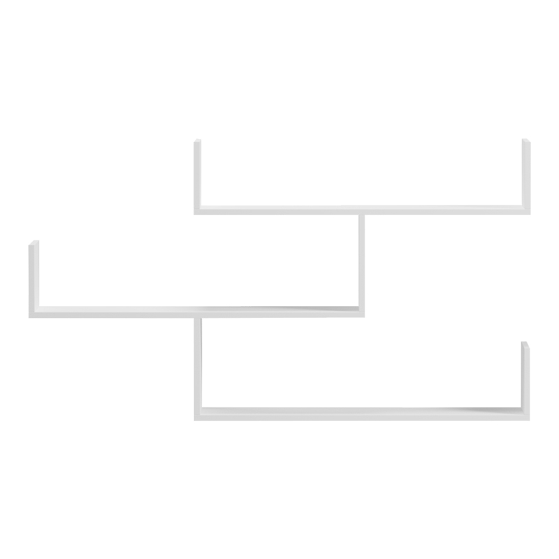 Wall shelf unit Tibet pakoworld white 120x22x67cm