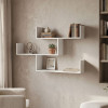Wall shelf unit Tibet pakoworld white 120x22x67cm