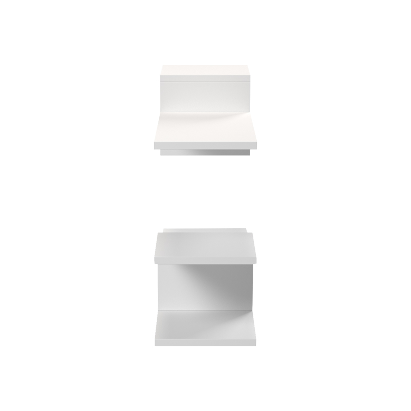 Sumpa wall shelf pakoworld 2pcs white 65x20x18cm
