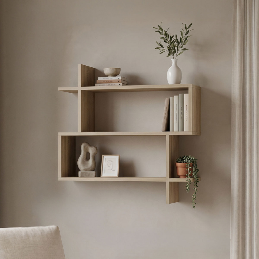 Parallel wall-shelf pakoworld sonoma 70x22x65.5cm