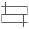 Parallel wall-shelf pakoworld anthracite 70x22x65.5cm