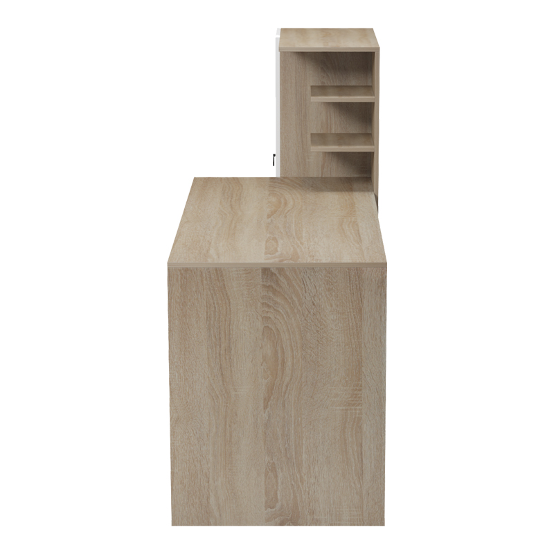 Desk with bookcase Felanbo pakoworld sonoma-white 160x60x125cm