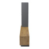 Σύνθετο σαλονιού Tilveo pakoworld oak-ανθρακί 230x41.5x180εκ