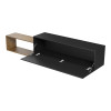 Έπιπλο τηλεόρασης επιτοίχιο Olande pakoworld oak-μαύρο 210x35x48εκ